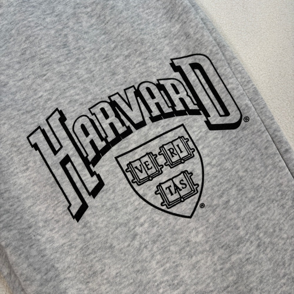 H&M Divided Harvard Sweatpants Men S Heather White Veritas Drawstring University - Picture 7 of 14